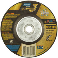 NORTON: 4-1/2 X 1/4 X 5/8-11 TYPE 27 DEPRESSED CENTER WHEELS - QUANTUM 3, CERAMIC